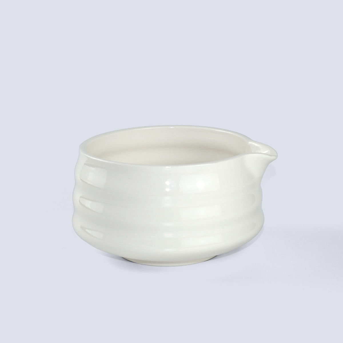 Handmade ceramic matcha bowl (chawan) with wavy texture – Refined Matcha