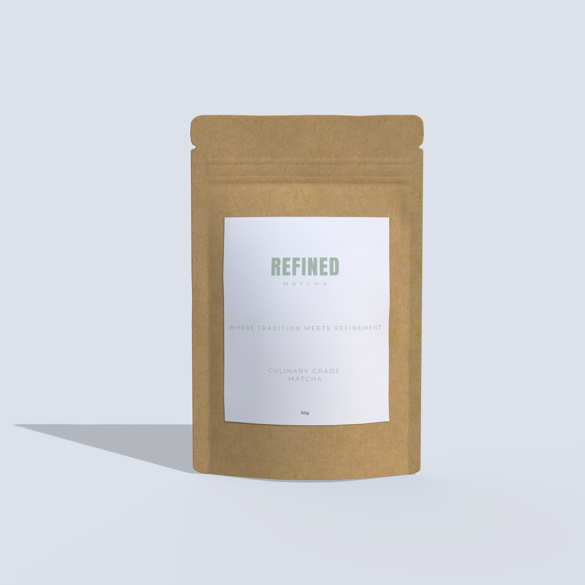 Culinary grade matcha powder, 50g pouch, for baking and cooking – Refined Matcha